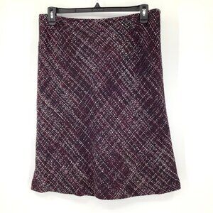 Evan Picone Tweed A-Line Skirt Size 12 Wool Blend Office Acadamia Old Money